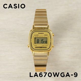 カシオ(CASIO)の【並行輸入品】CASIO STANDARD カシオ スタンダード LA670WGA-9 腕時計 時計 ブランド レディース キッズ 子供 女の子 チープカシオ チプカシ デジタル 日付 ゴールド 金 ブラック 黒 メタル 送料無料(腕時計)