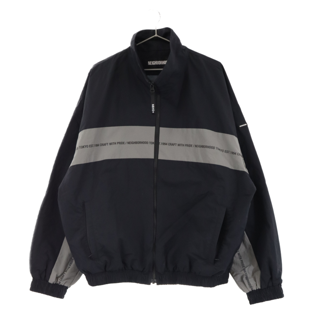 NEIGHBORHOOD(ネイバーフッド)のNEIGHBORHOOD ネイバーフッド 21AW TRACK/N-JKT トラックナイロンジャケット 212AQNH-JKM04 ブラック メンズのジャケット/アウター(フライトジャケット)の商品写真