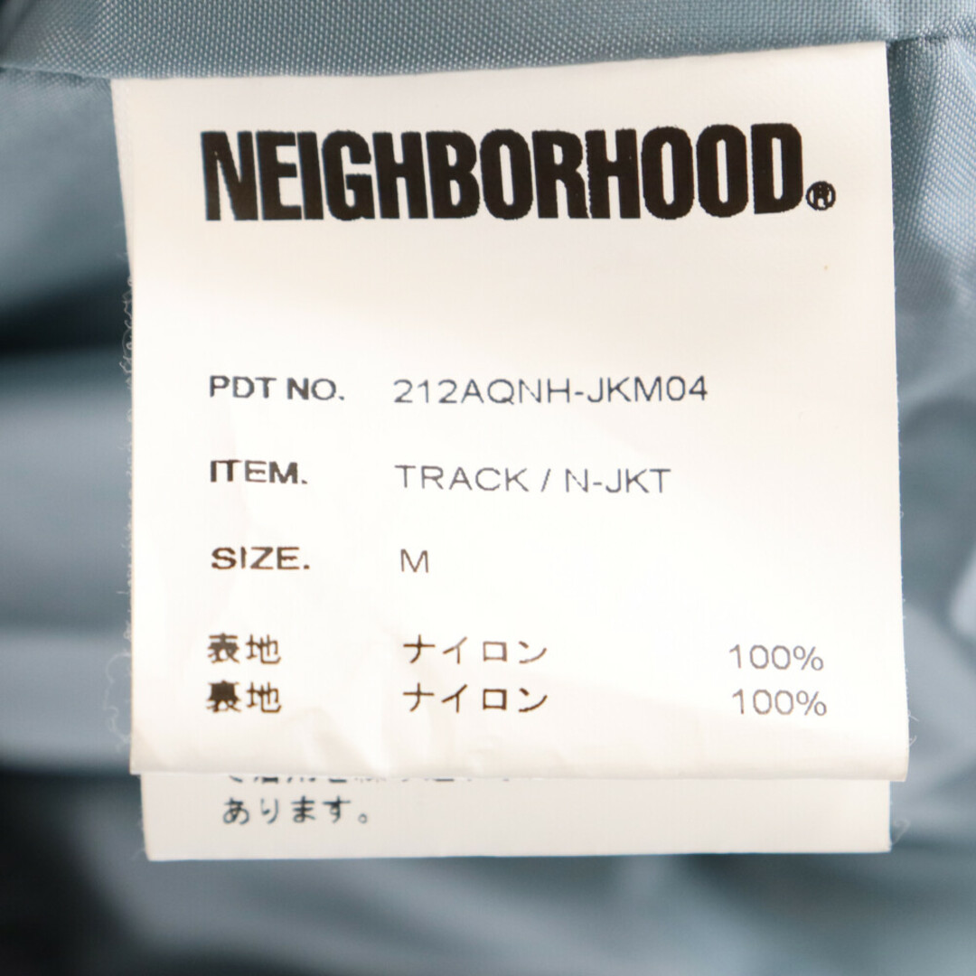 NEIGHBORHOOD(ネイバーフッド)のNEIGHBORHOOD ネイバーフッド 21AW TRACK/N-JKT トラックナイロンジャケット 212AQNH-JKM04 ブラック メンズのジャケット/アウター(フライトジャケット)の商品写真