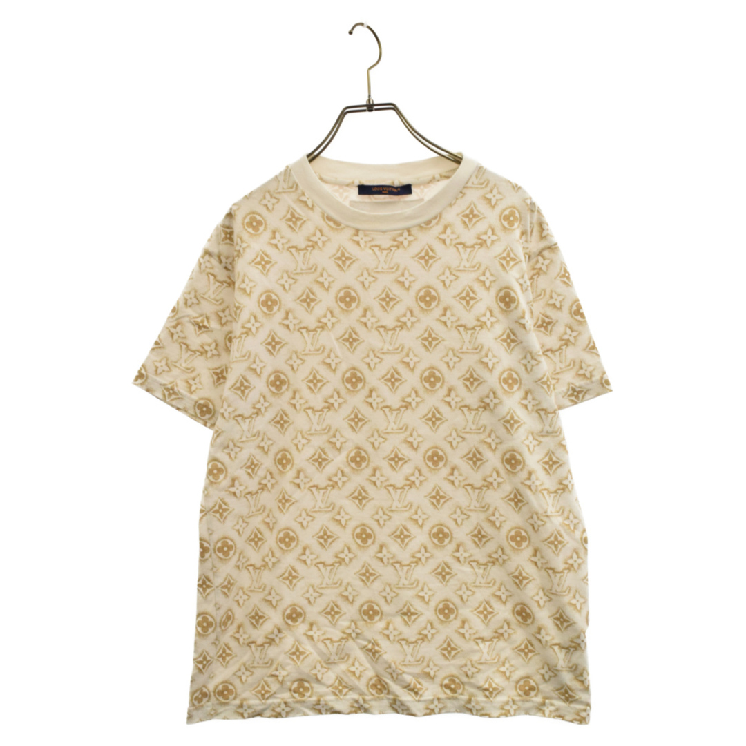 LOUIS VUITTON ルイヴィトン 23AW モノグラムプリント半袖Tシャツ カットソー ホワイト/ベージュ RM232M NPG HPY15W