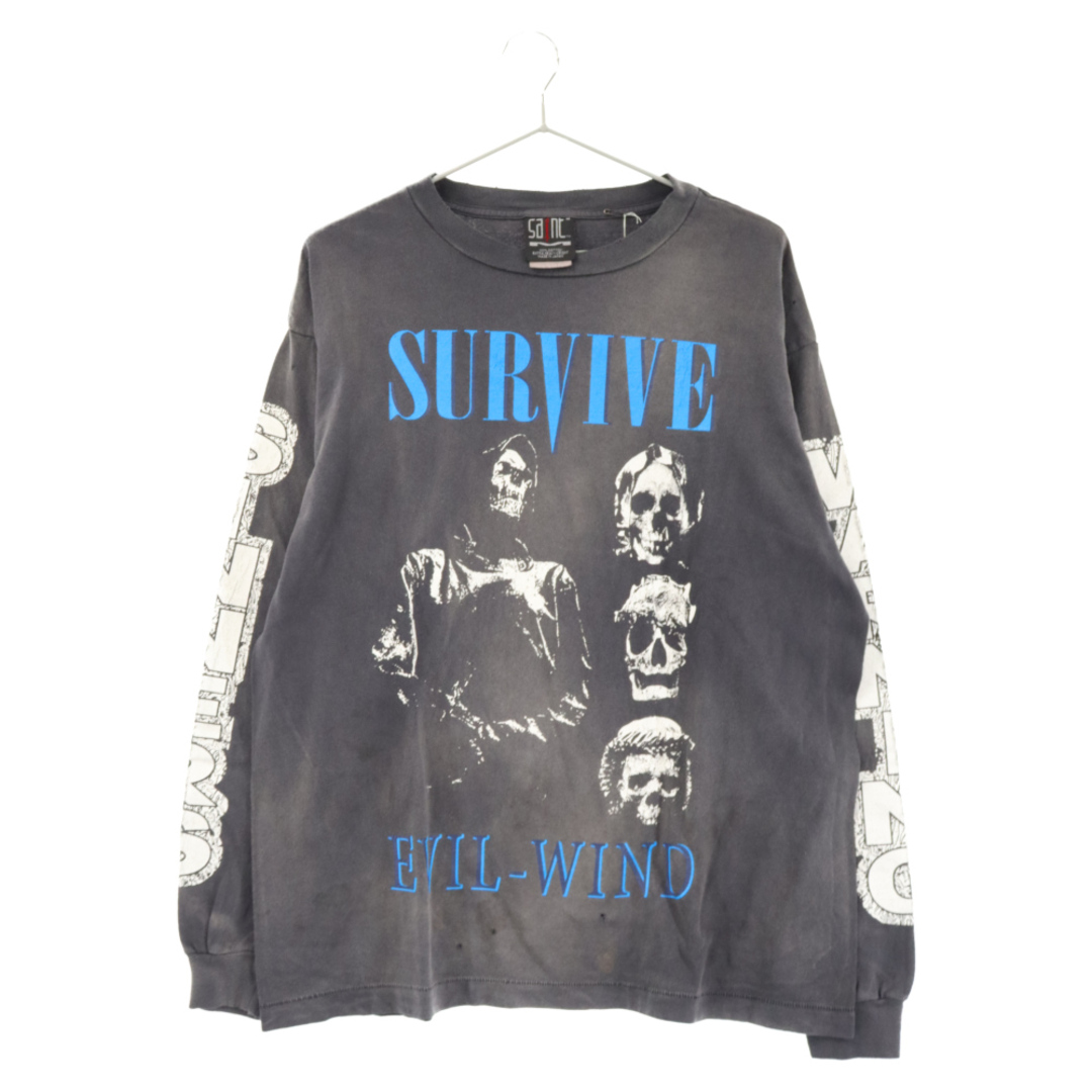 SAINT MICHAEL セントマイケル 23AW Vintaged SURVIVE PRINT L/S TEE