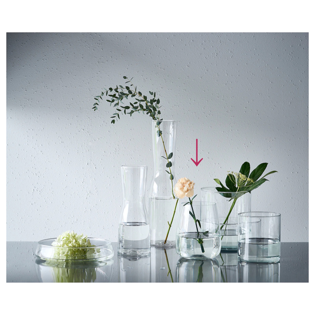 IKEA(イケア)の【新品】IKEA イケア フラワーベース 花瓶 クリアガラス18cm ベレークナ インテリア/住まい/日用品のインテリア小物(花瓶)の商品写真