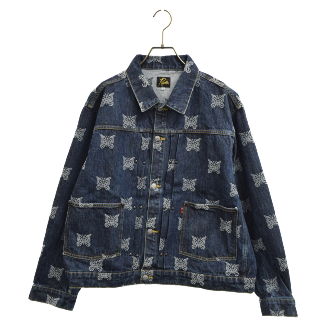 Needles ニードルス 23SS M.W.Jean Jacket ロゴ総柄 ボタンフライ デニムジャケット MR208 インディゴ