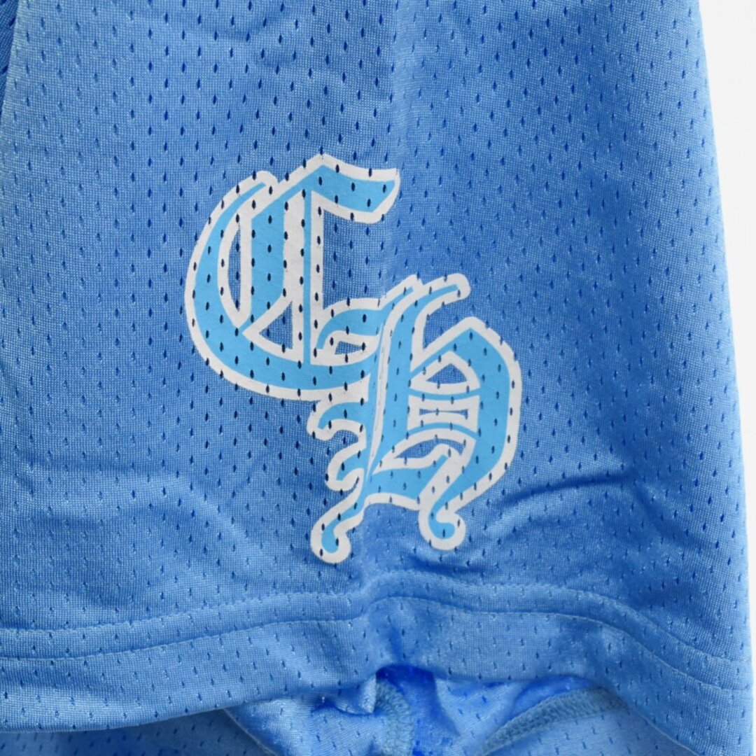 CHROME HEARTS クロムハーツ MESH WARM UP JERSEY TEE ロゴナンバリングプリント メッシュ 半袖Tシャツ カットソー ブルー