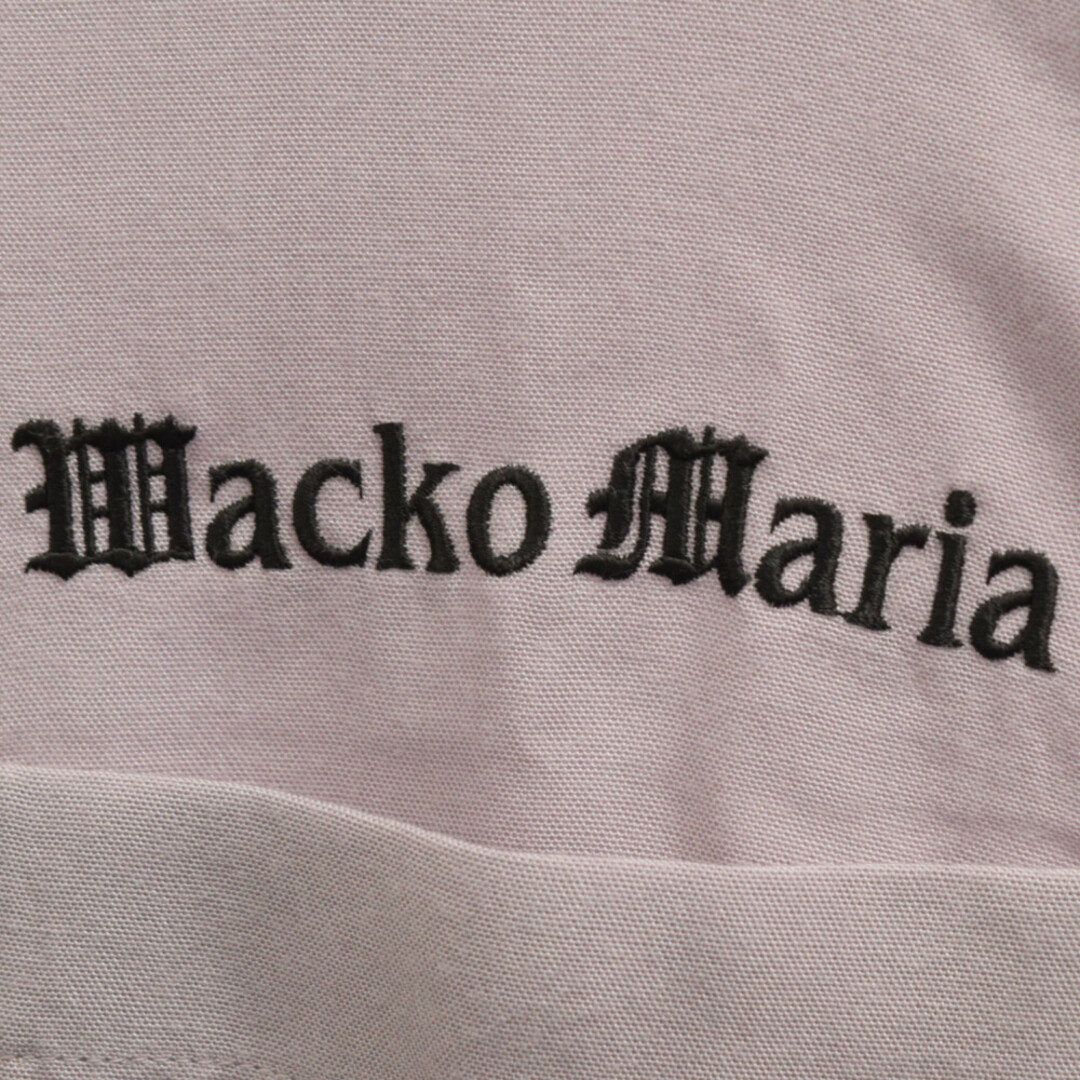 WACKO MARIA ワコマリア 23AW 50'S OPEN COLLAR SHIRT ロゴ刺繍オープンカラー長袖シャツ パープル 23FW-WMS-OC10