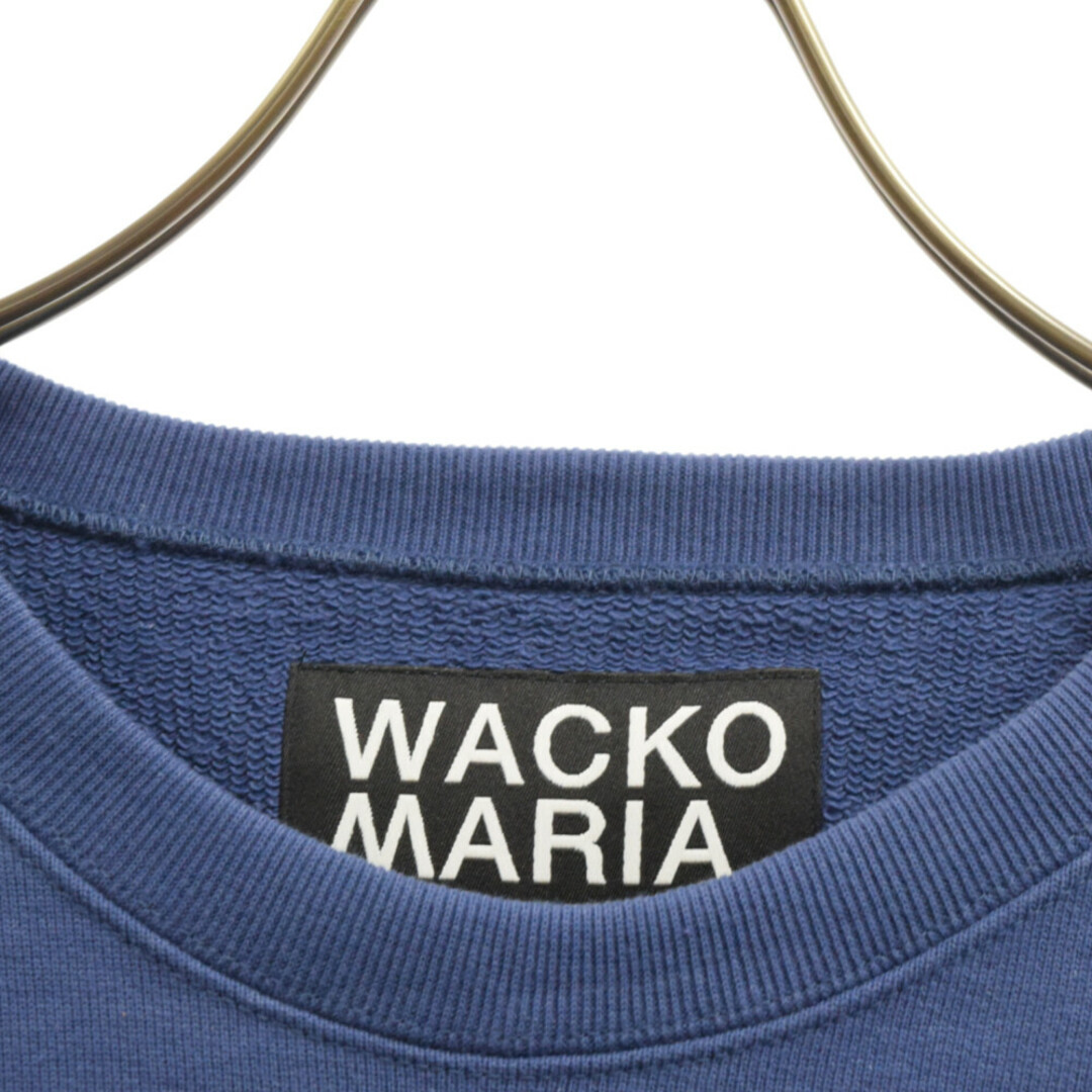 WACKO MARIA ワコマリア 23AW HEAVY WEIGHT CREW NECK SWEAT SHIRT ヘヴィーウェイト フロントロゴクルーネックスウェットトレーナー ネイビー 23FWE-WMC-SS04