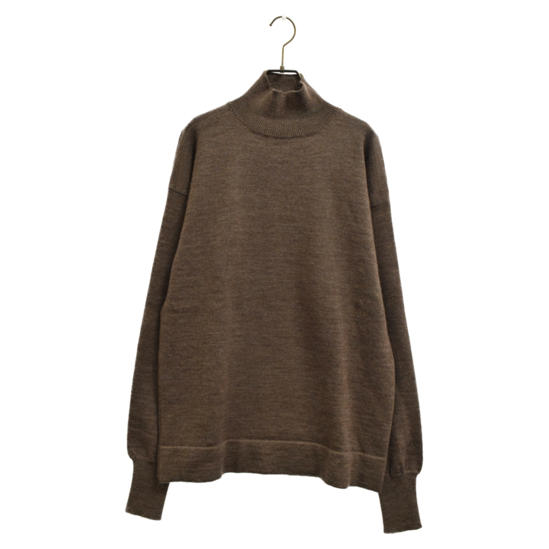 Maison Margiela メゾンマルジェラ 21AW ELBOW PATCH TURTLENECK KNIT エルボーパッチ付き  タートルネックニット ブラウン S50HA1029 | フリマアプリ ラクマ