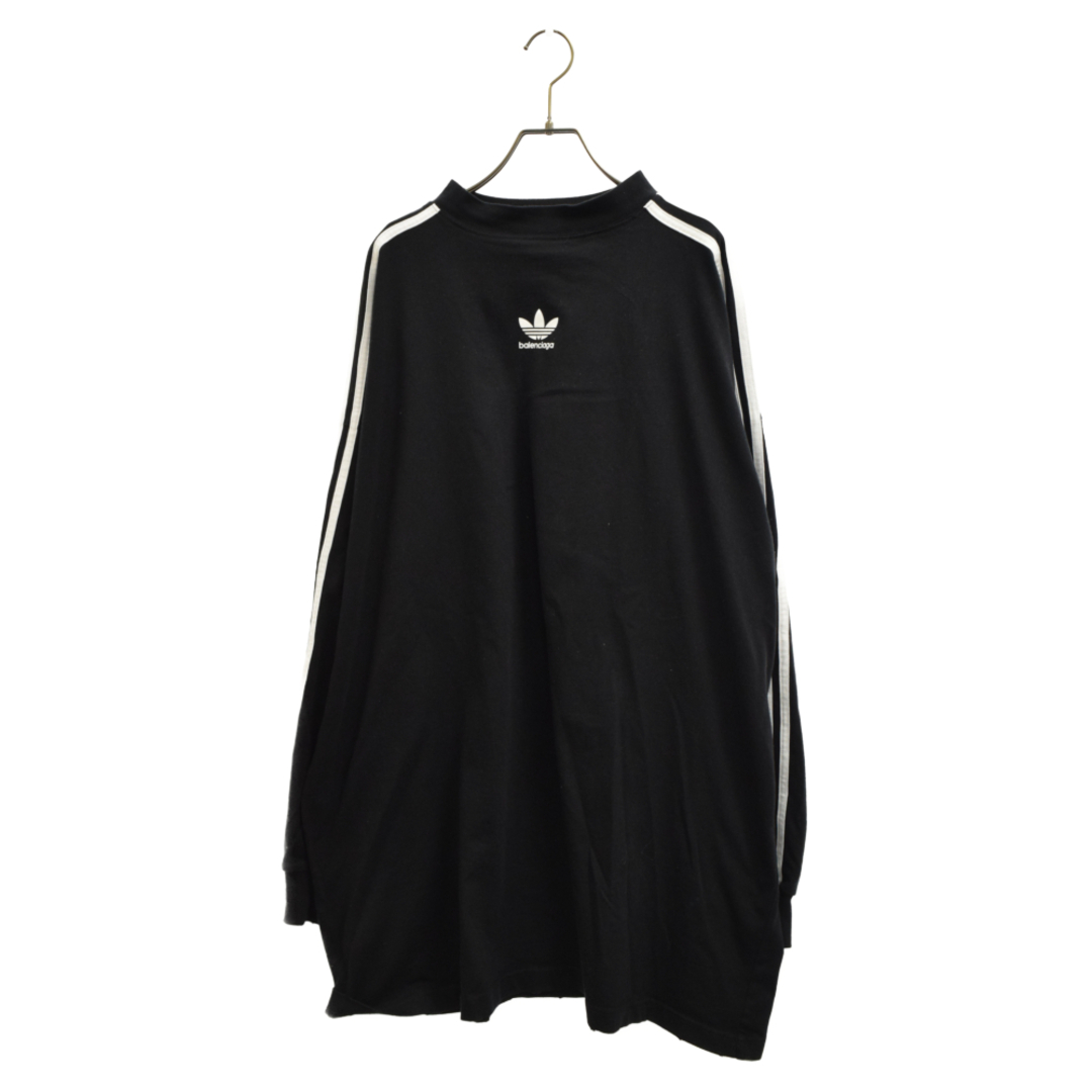 BALENCIAGA バレンシアガ 23SS×adidas アディダス サイドラインロングスリーブ Tシャツ 長袖カットソー ブラック