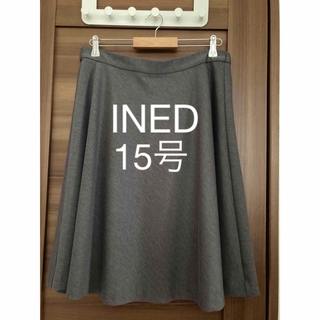 イネド(INED)の週末限定お値下げ‼️INED 15号　フレアー スカート(ひざ丈スカート)