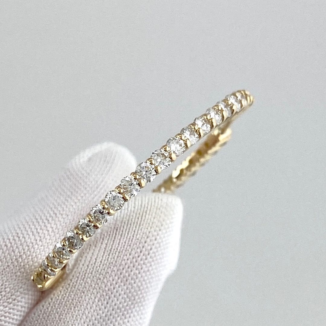 リメイク ダイヤモンド 2.320ct/2.293ct フープINOUTピアス YG - ピアス