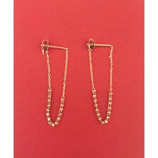 ココシュニック(COCOSHNIK)の【美品】COCOSHNIK チェーンフープピアス❤︎(ピアス)