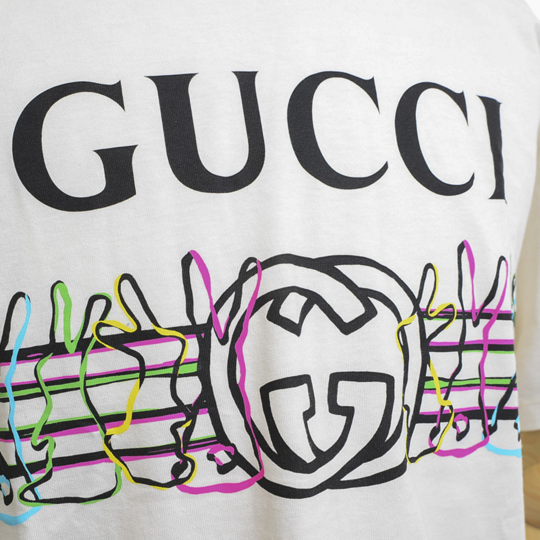 Gucci - グッチ ロゴ バニー プリント コットンジャージー Tシャツ