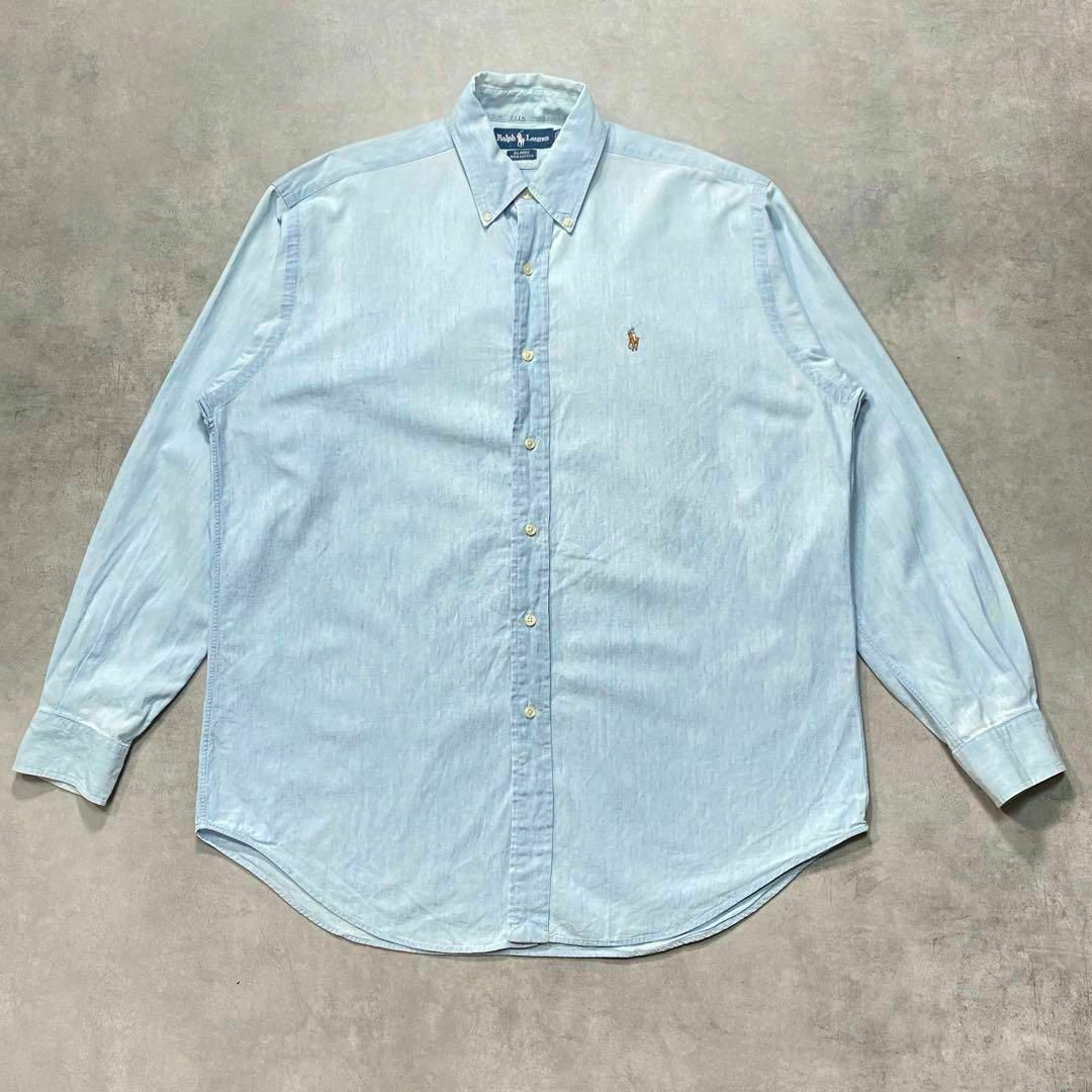 90s POLO ポロラルフローレン シャンブレーBDシャツ USメンズ