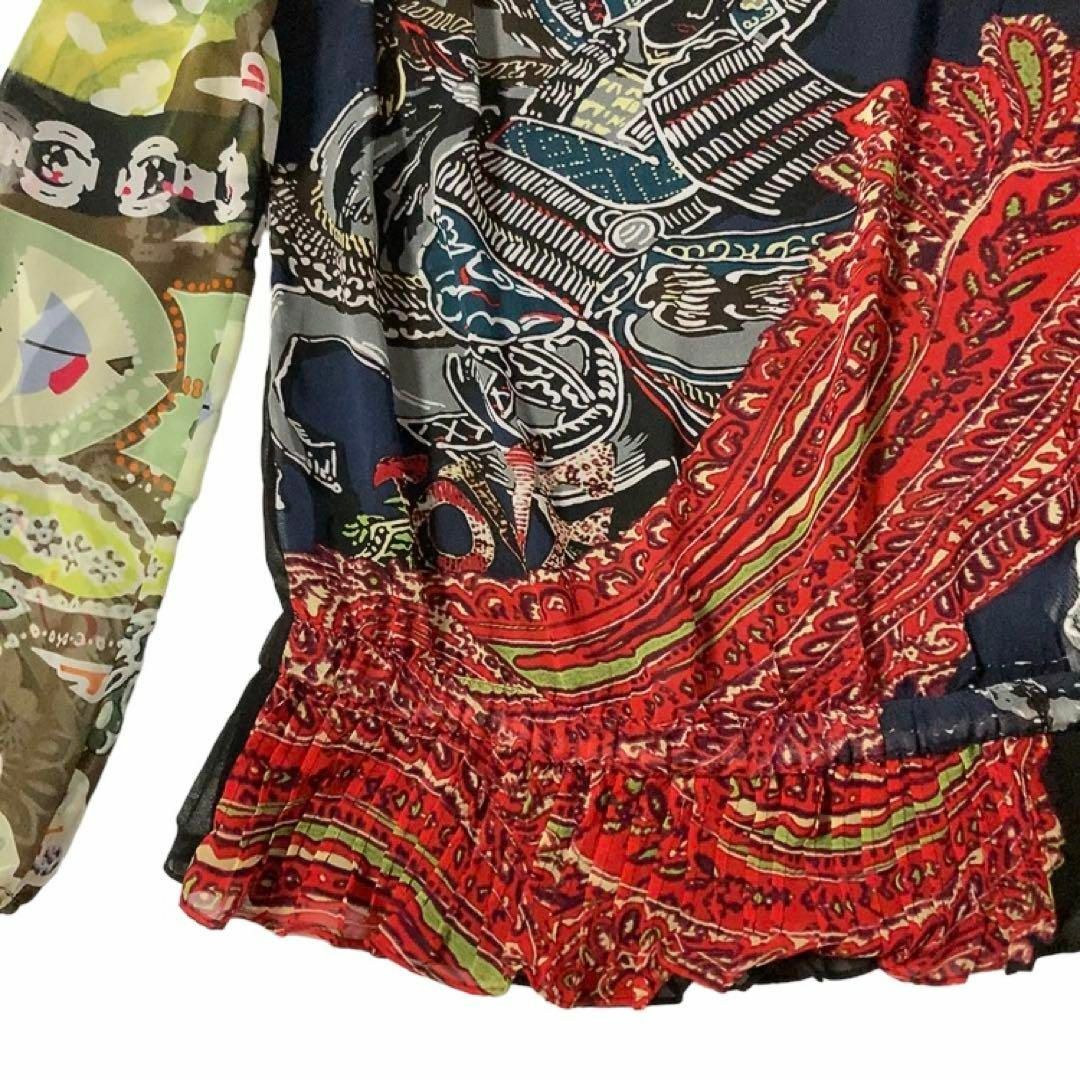 DESIGUAL(デシグアル)のDesigual デシグアル　ブラウス　シフォン　柄　派手　Lサイズ レディースのトップス(シャツ/ブラウス(長袖/七分))の商品写真