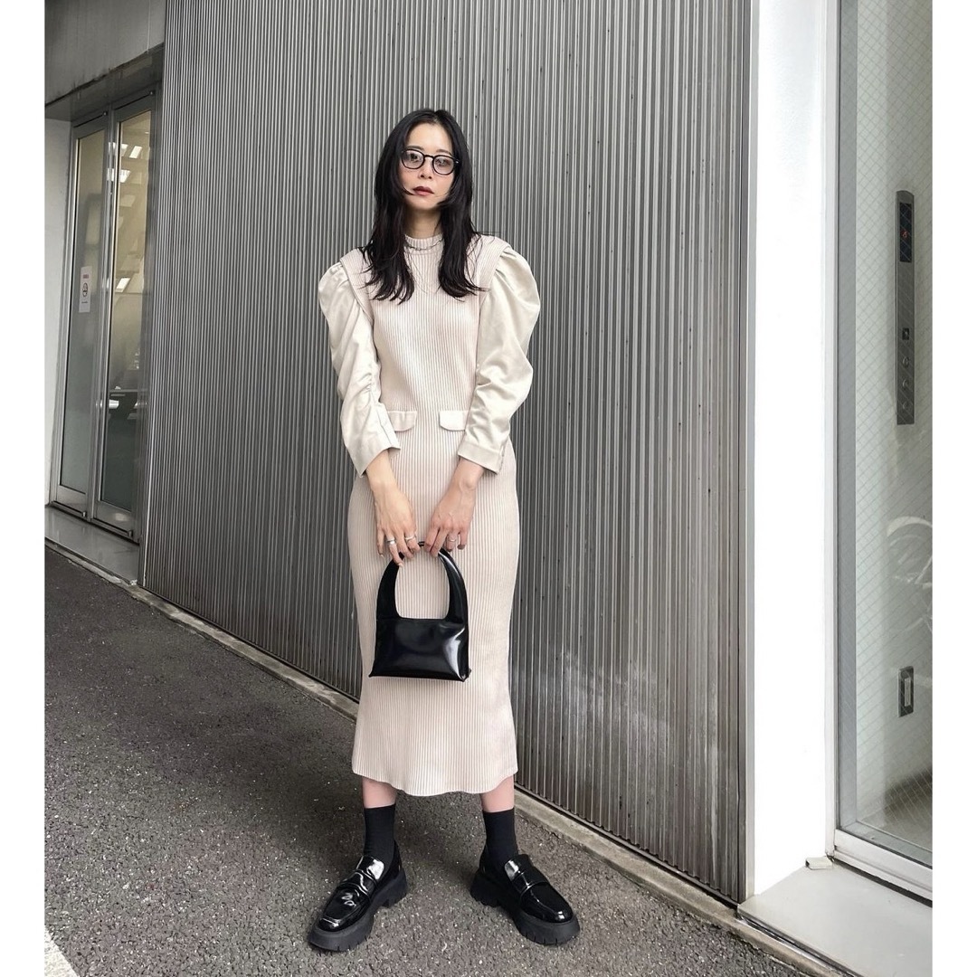 アメリ ameri vintage ニットワンピース ホワイト | フリマアプリ ラクマ