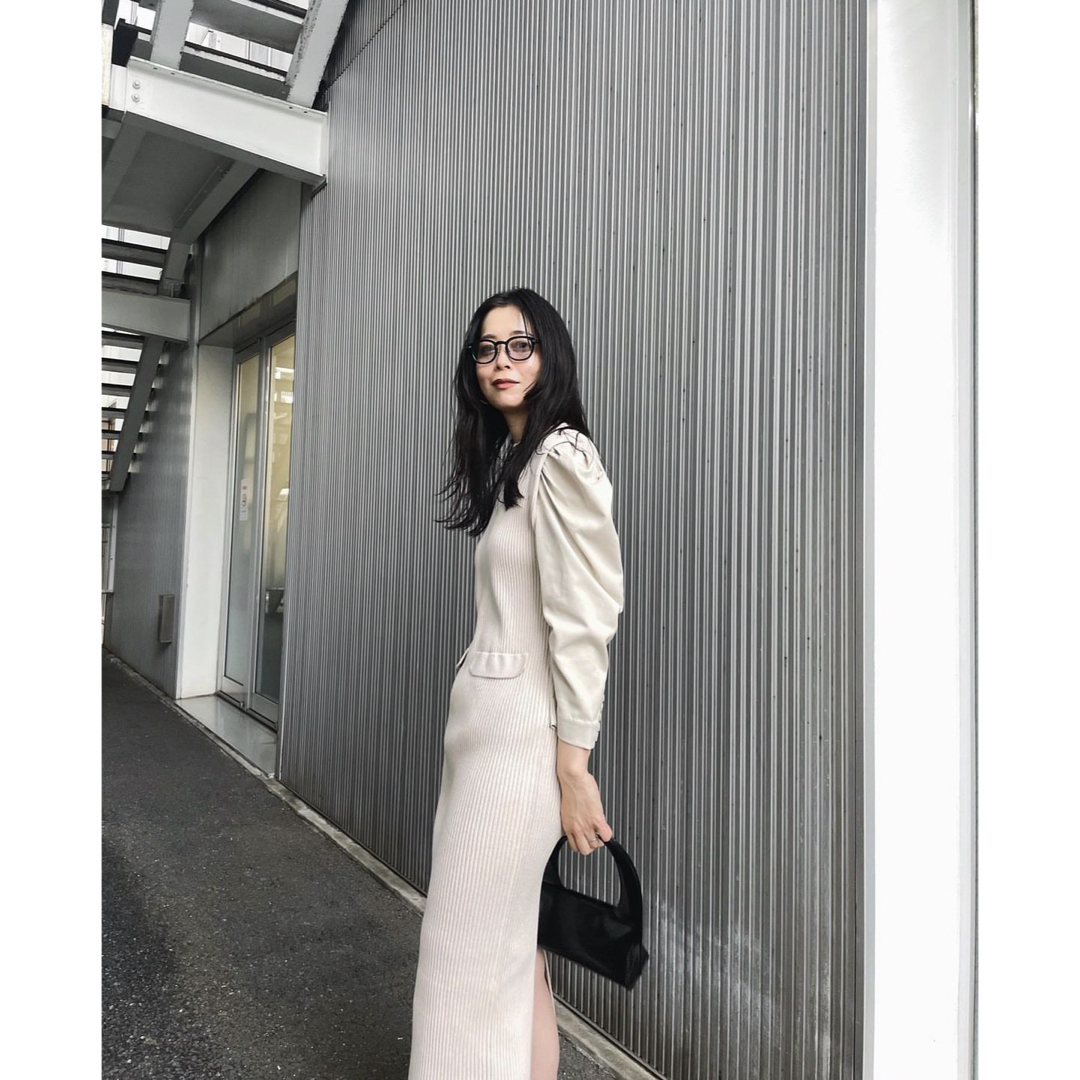 Ameri VINTAGE - アメリ ameri vintage ニットワンピース ホワイトの