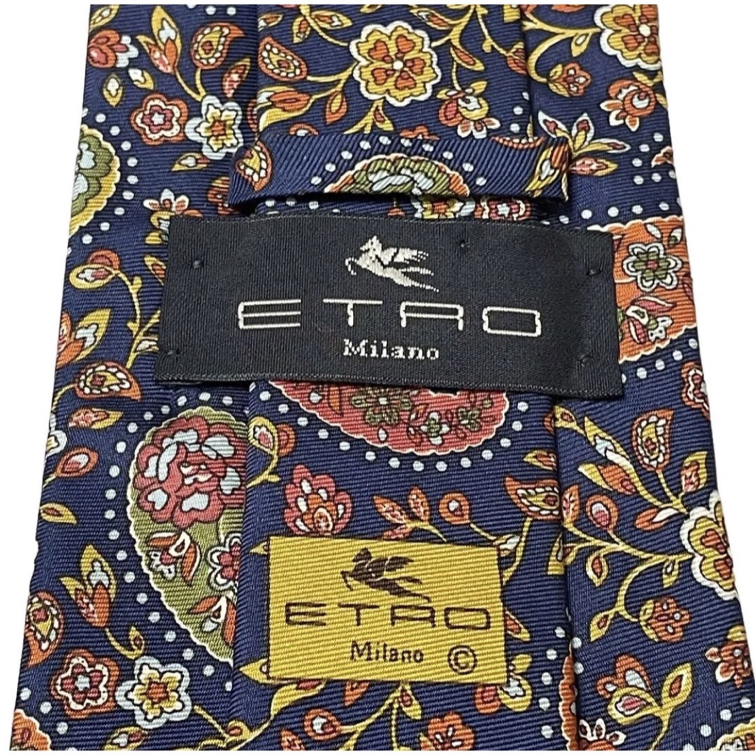 ETRO エトロ ネクタイ シルク100% 花柄