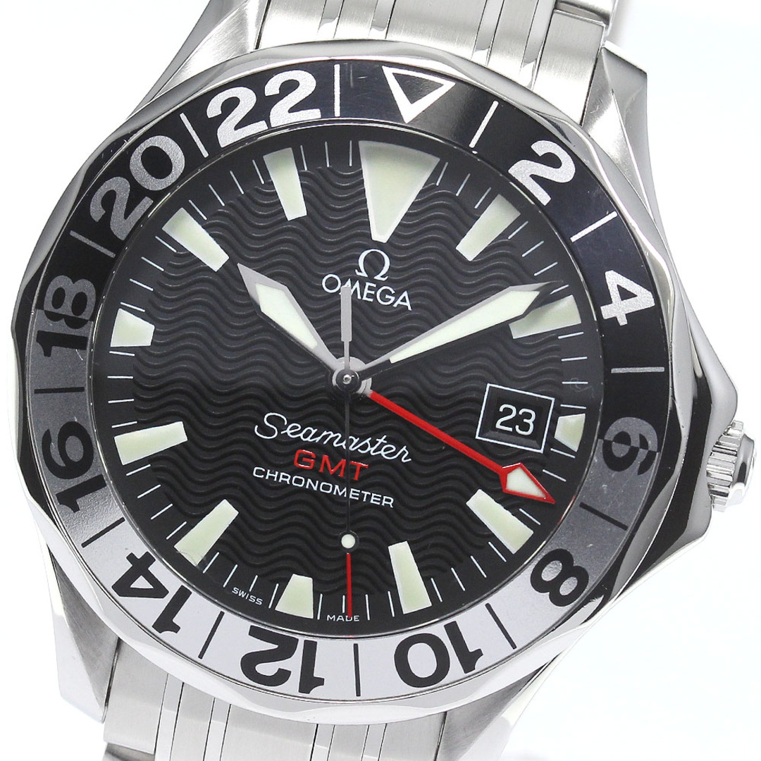 オメガ OMEGA 2534.50 シーマスター300 50周年記念モデル GMT 自動巻き メンズ 良品 _774547