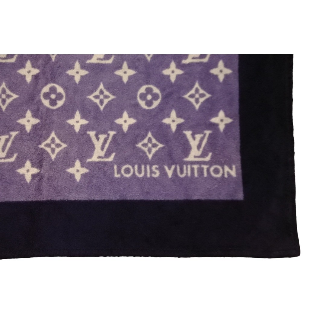 LOUIS VUITTON(ルイヴィトン)のLOUIS VUITTON ルイヴィトン モノグラム ビーチタオル ブルー コットン フランス製 美品 中古 55251 インテリア/住まい/日用品の日用品/生活雑貨/旅行(タオル/バス用品)の商品写真