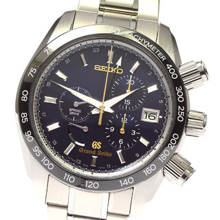 セイコー(SEIKO)のセイコー SEIKO SBGC013/9R96-0AA0 グランドセイコー クロノグラフ GMT スプリングドライブ メンズ 美品 箱付き_775935(腕時計(アナログ))