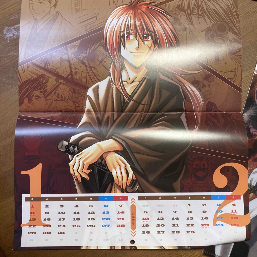 るろうに剣心　付録　カレンダー　クリアファイル エンタメ/ホビーのアニメグッズ(クリアファイル)の商品写真