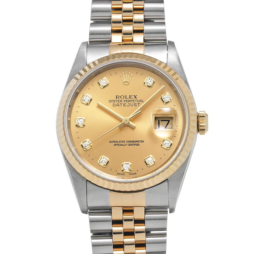 ロレックス ROLEX 16233G K番(2002年頃製造) シャンパン /ダイヤモンド メンズ 腕時計