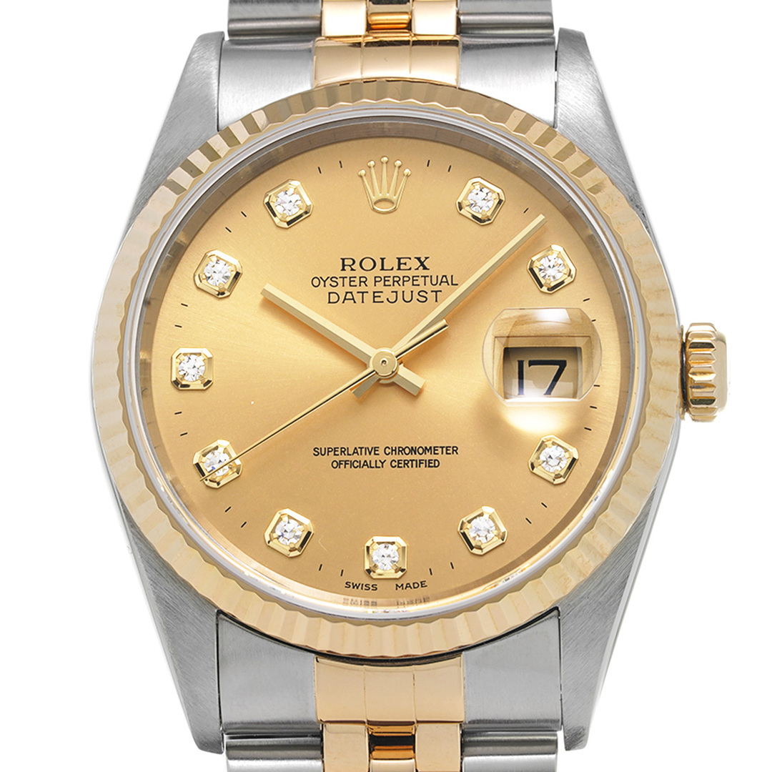 ロレックス ROLEX 16233G K番(2002年頃製造) シャンパン /ダイヤモンド メンズ 腕時計