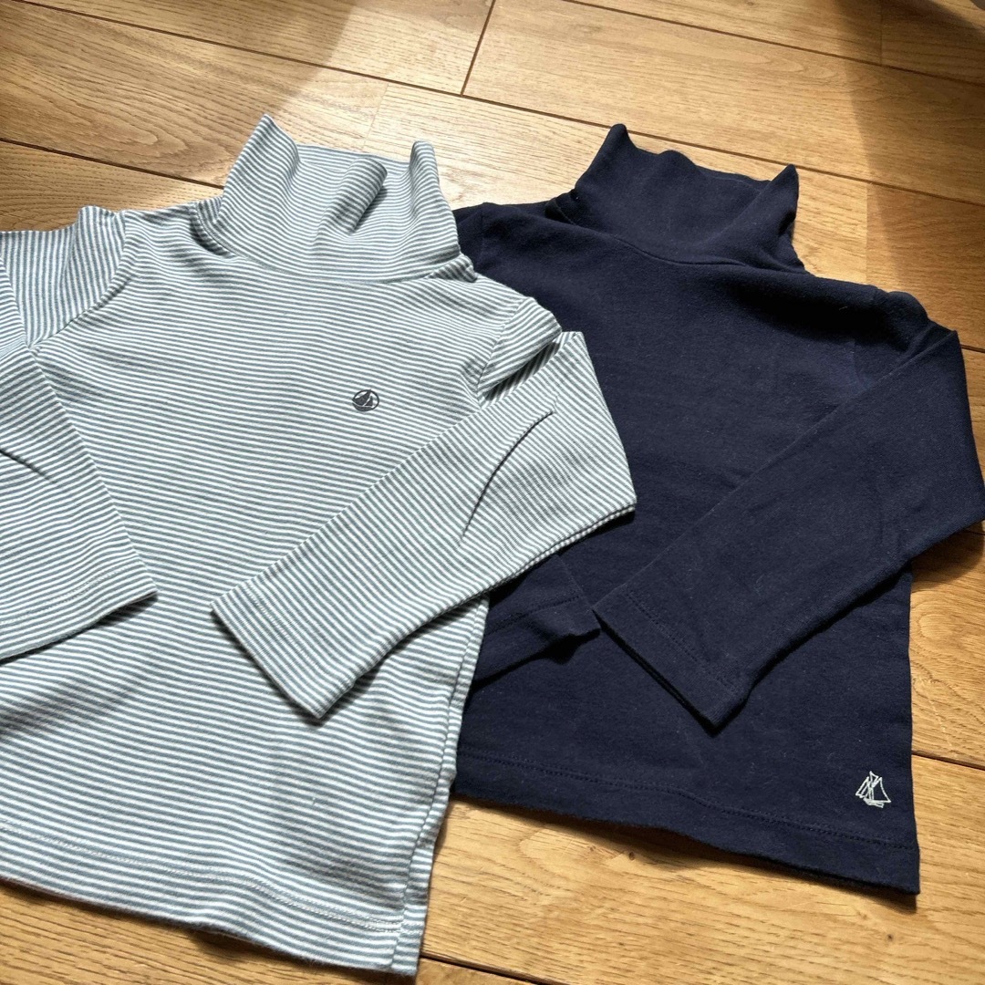 PETIT BATEAU(プチバトー)のプチバトー　3ansタートル2枚セット キッズ/ベビー/マタニティのキッズ服男の子用(90cm~)(Tシャツ/カットソー)の商品写真