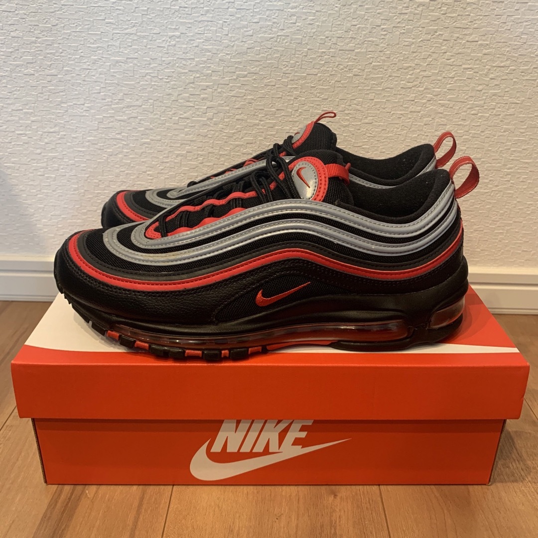 NIKE AIR MAX 97 ナイキ エアマックス 赤黒銀 27cm | フリマアプリ ラクマ