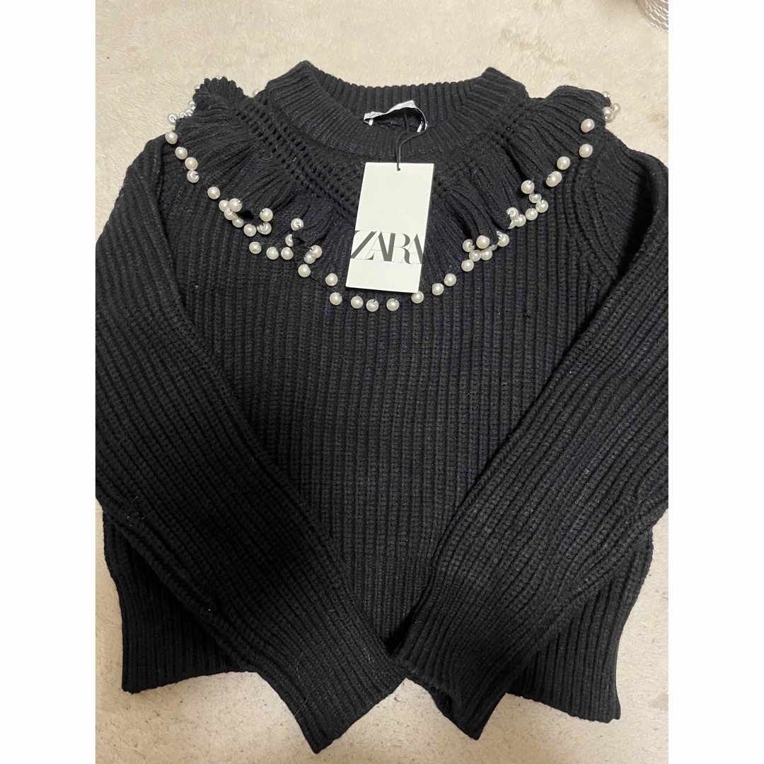 新品タグ付き♡ZARA♡パール付きニット