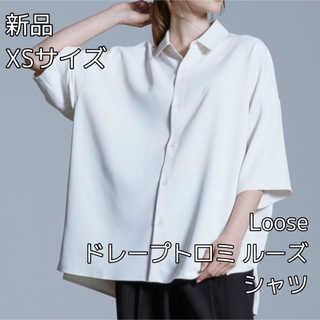 3714 Loose ドレープトロミ ルーズシャツ (Tシャツ/カットソー(半袖/袖なし))