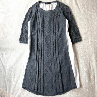 自由区UNFILO☆未使用size44 ダークブラウンノースリーブワンピース