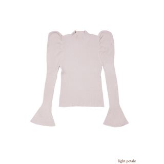 Her lip to Volume Sleeve Rib Knit Top