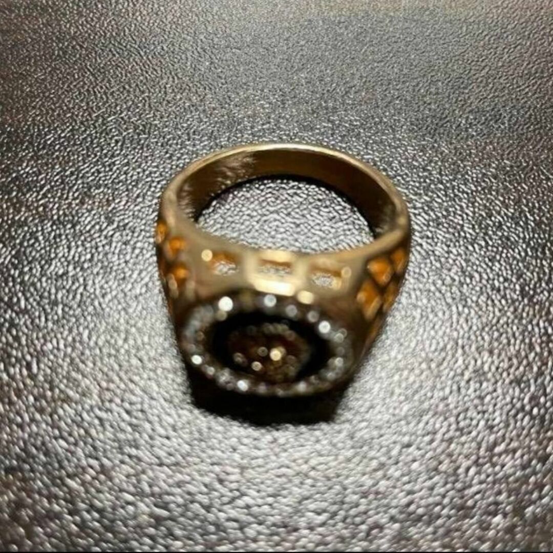 【SALE】リング メンズ ライオンヘッド ゴールド 金色 合金 指輪 2０号 メンズのアクセサリー(リング(指輪))の商品写真