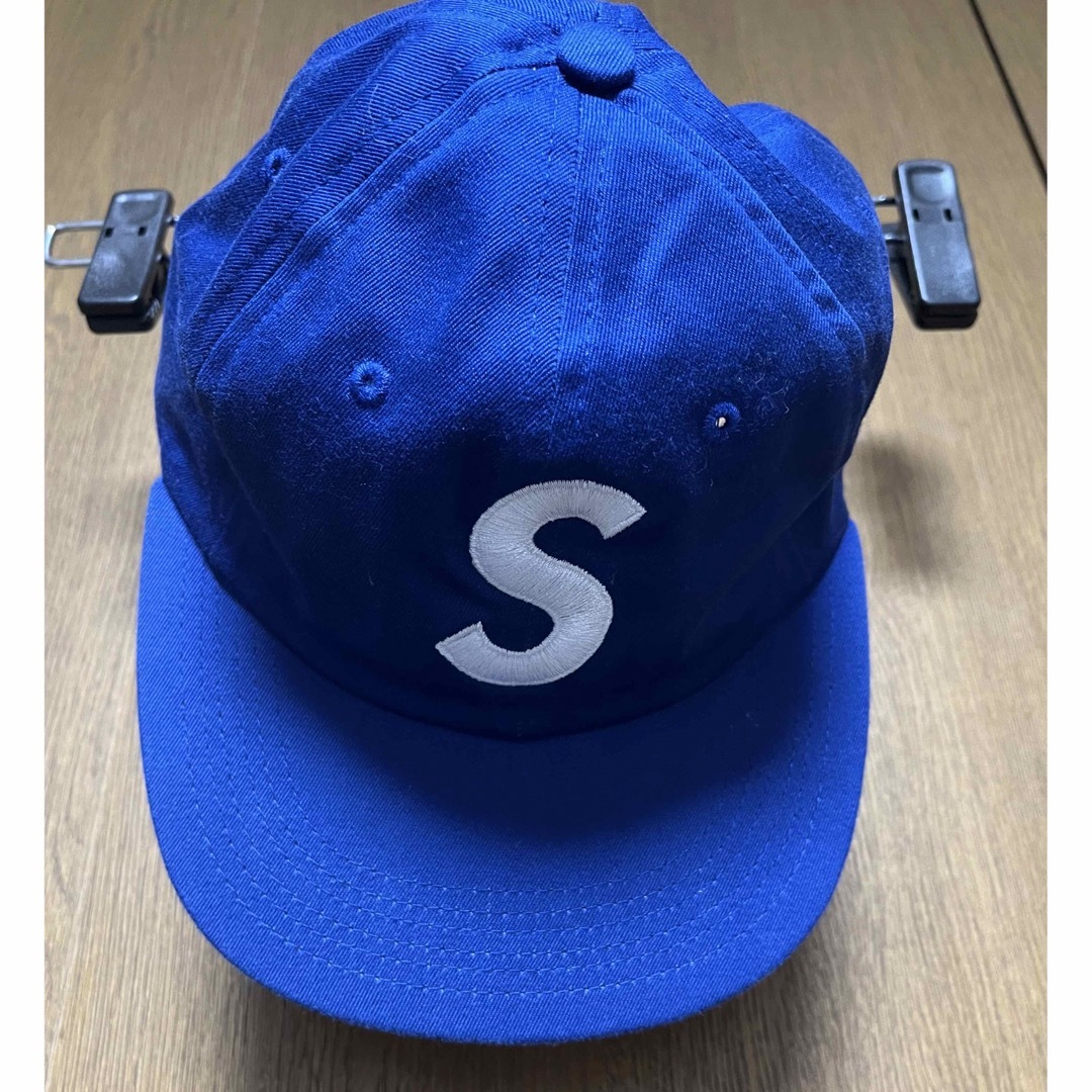 supreme S logo 6-panel cap ロイヤルブルー