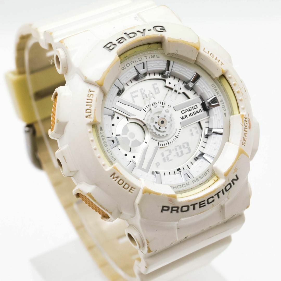 《一点物》Baby-G 腕時計 ホワイト アナデジ 10気圧防水 ライト c