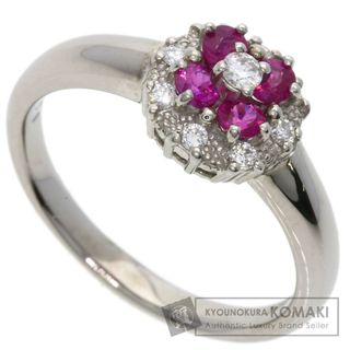 スタージュエリー(STAR JEWELRY)のSTAR JEWELRY ルビー ダイヤモンド リング・指輪 K18WG レディース(リング(指輪))