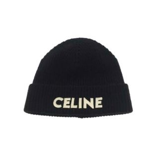 美品　CELINE ニット帽　黒