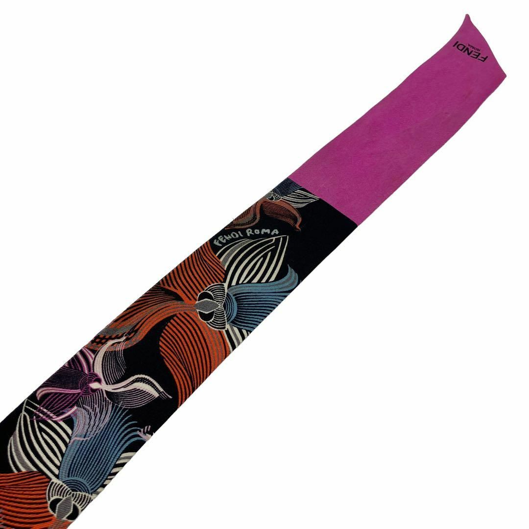 FENDI(フェンディ)の⭐️良品⭐️ フェンディ ラッピー リボン シルク スカーフ パープル レディースのファッション小物(バンダナ/スカーフ)の商品写真