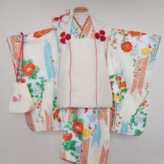 七五三 七歳 女児 正絹 着物フルセット 着物は陽気な天使 袋帯 NO39390