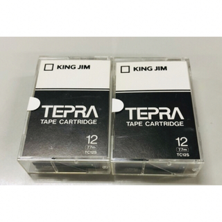 キングジム(キングジム)のKING JIM テプラテープ 白  12mm  TC12S(テープ/マスキングテープ)