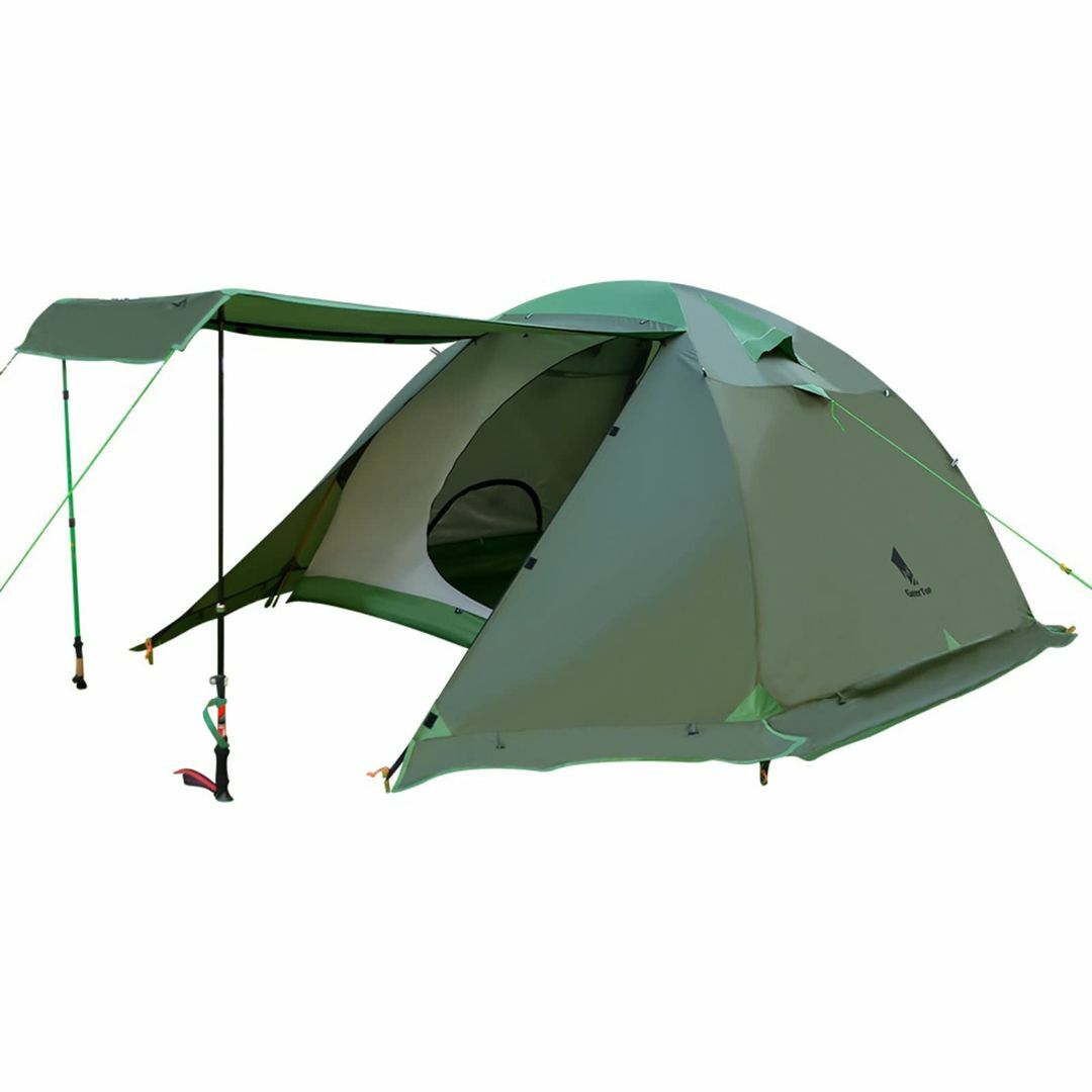 240x210cm内室高さ【色: アーミーグリーン】Geer Top テント 4人用 大型テント キャンプ
