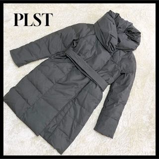 プラステ(PLST)の✨美品✨PLST プラステ ダウンコート ショールカラー ウエストベルト 黒 4(ダウンコート)