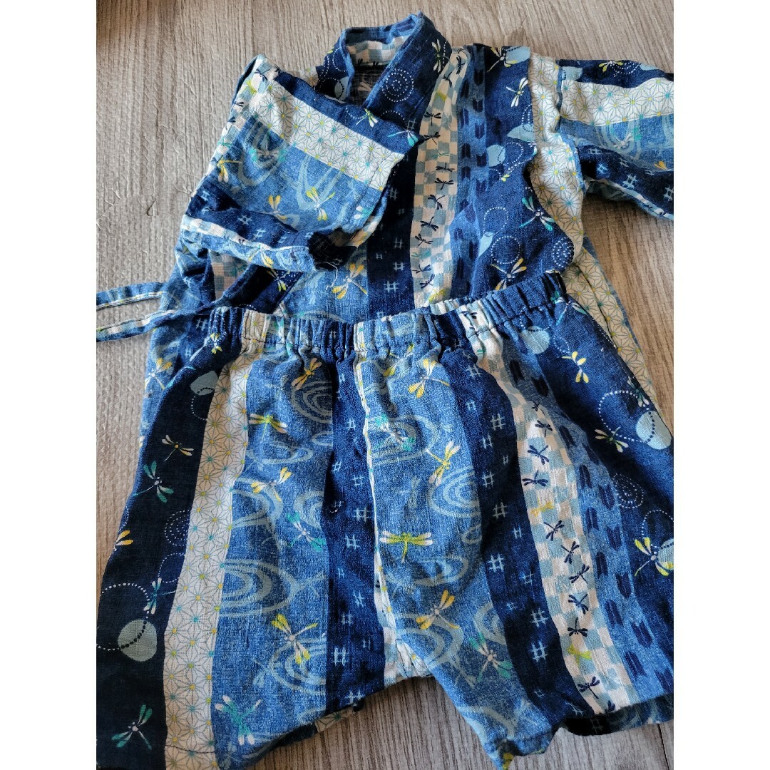 甚平キッズ キッズ/ベビー/マタニティのキッズ服男の子用(90cm~)(甚平/浴衣)の商品写真