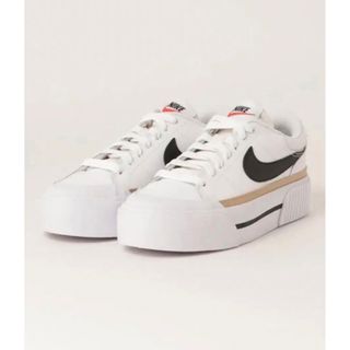 ナイキ(NIKE)のNIKE コート レガシー リフト WDM7590 100WHITE/BLACK(スニーカー)