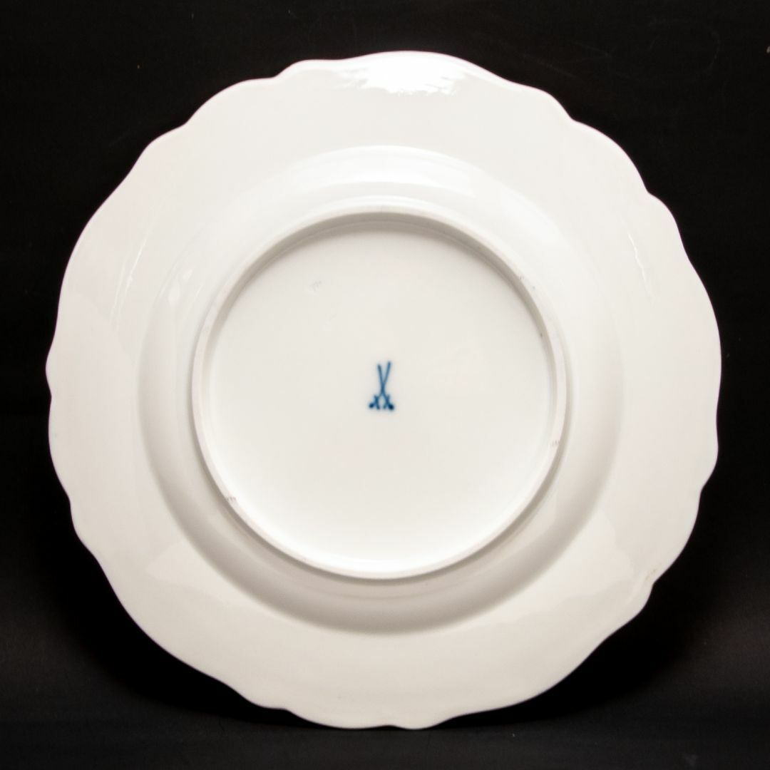 MEISSEN - 古マイセン 金彩 果実文 コバルト 金彩縁 19C末 絵皿 直径 MEISSEN - 古マイセン 金彩 果実文 コバルト 金彩縁 19C末 絵皿 直径