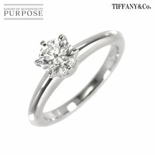 ティファニー(Tiffany & Co.)のティファニー ソリティア ダイヤ 0.46ct H/VVS2/3EX 4号 リング Pt プラチナ【鑑定書付き】VLP 90197286(リング(指輪))