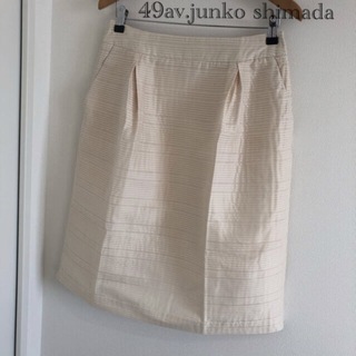 ジュンコシマダ(JUNKO SHIMADA)の49AV. ジュンコシマダ　デザインスカート　サイズ40(ひざ丈スカート)