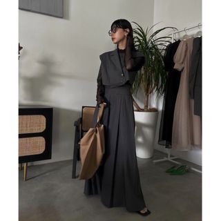 アメリヴィンテージ(Ameri VINTAGE)のMANY WAY SHORT JACKET WITH SKIRT(ロングワンピース/マキシワンピース)