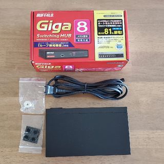 バッファロー(Buffalo)のBUFFALO  Giga対応 スイッチングHub ブラック LSW4-GT-8(PC周辺機器)